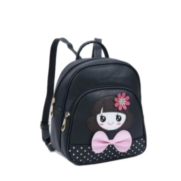 A black back pack mixed with a hint of pink making the perfect blend. - Picture 1 of 8